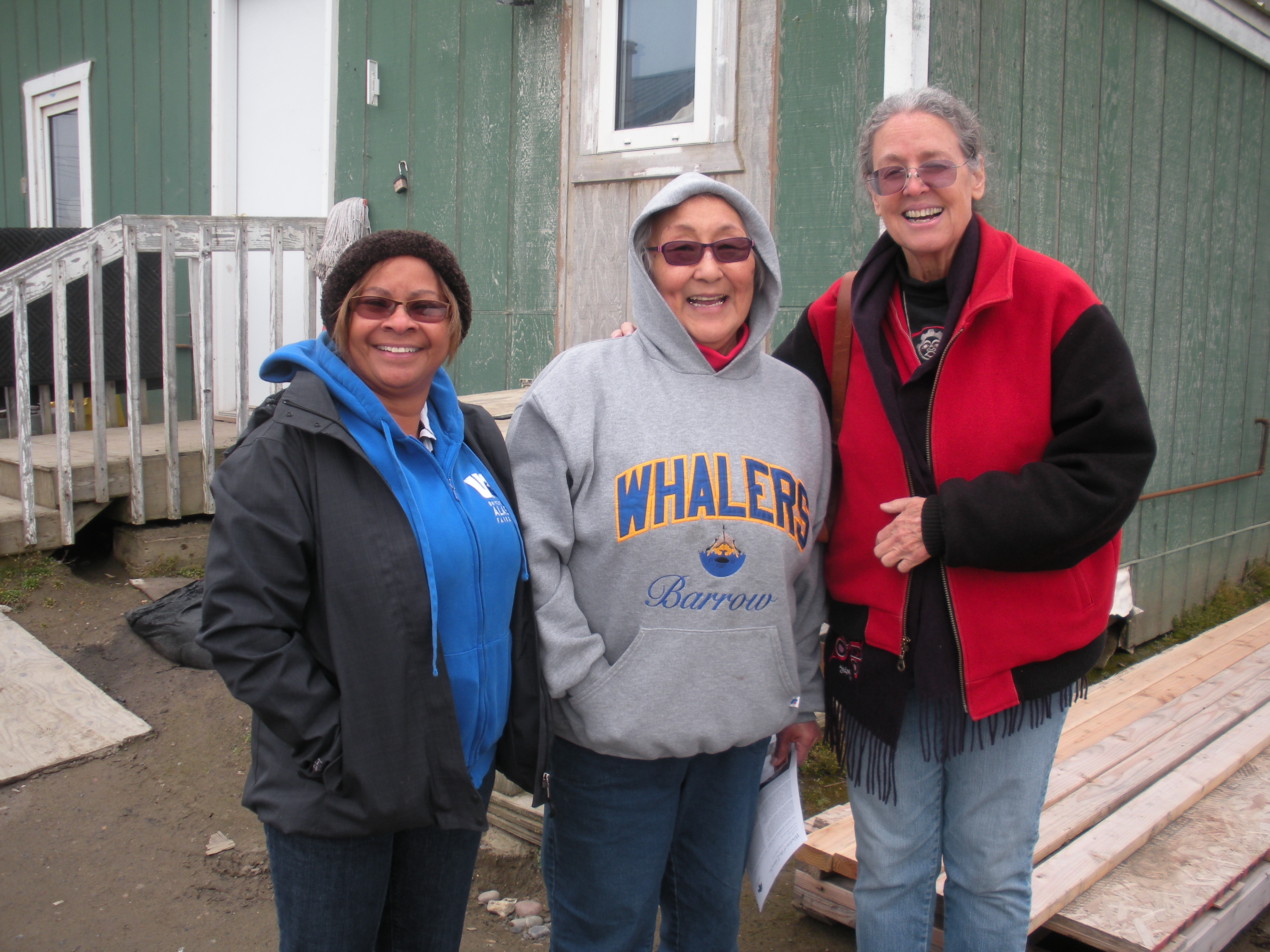 (l to r) Linda Nicholas-figueroa, Emily Wilson (Inupiat), Rose High Bear (Athabascan)