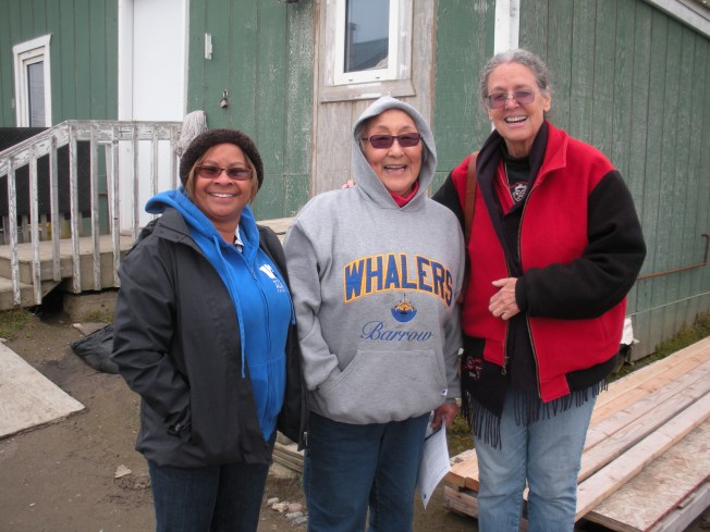 (l to r) Linda Nicholas-figueroa, Emily Wilson (Inupiat), Rose High Bear (Athabascan)